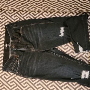 Lularoe distressed dark wash jeans